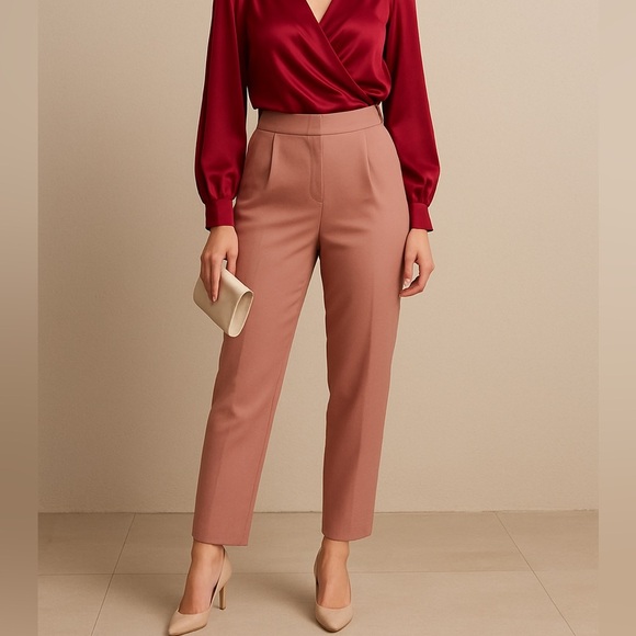 Super High-Waisted Cropped Utility Trouser Pants NWT - Picture 1 of 14